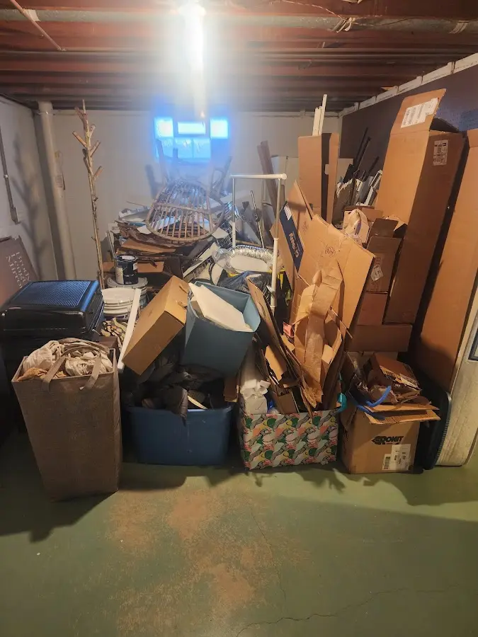 Roll-off dumpster container at job site for 20 Yard Dumpster Rental in Cedar Hills